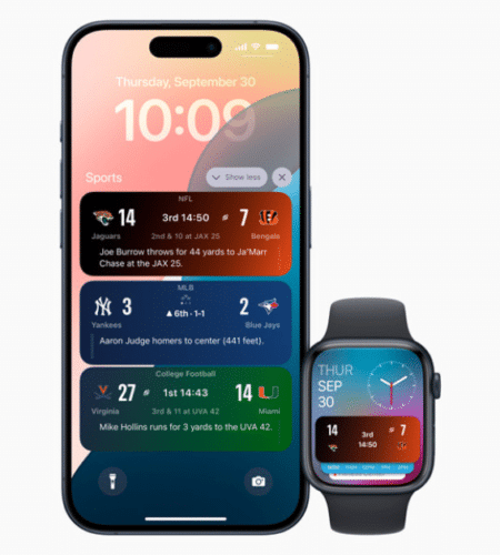 Updated Apple Sports app brings real-time scores to iOS 18 and watchOS 11 via Live Activities