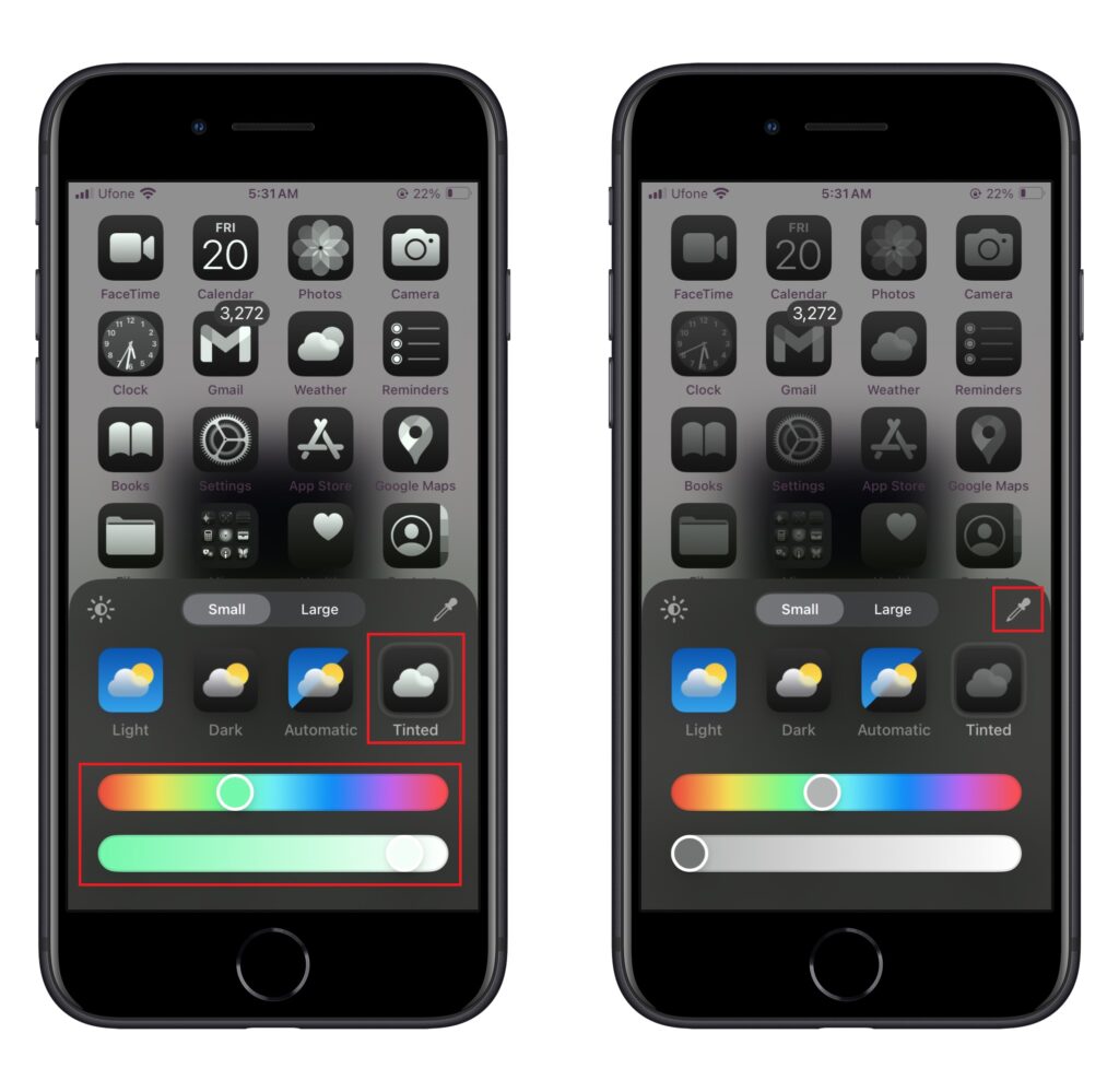 How to customize Home Screen app icons with color-tinting in iOS 18 3