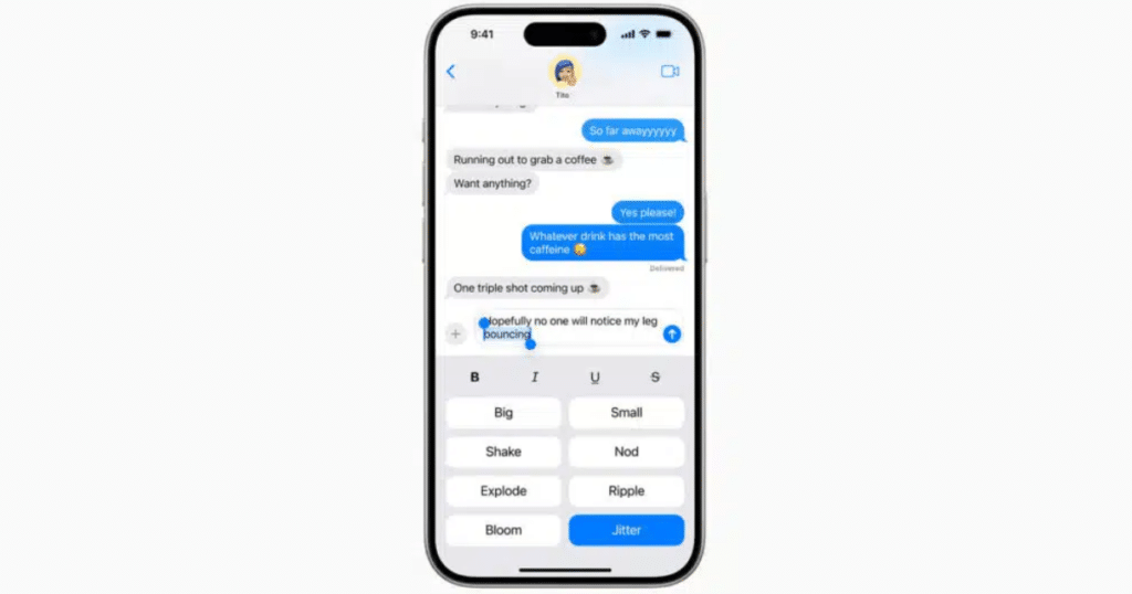 Text formatting iOS 18