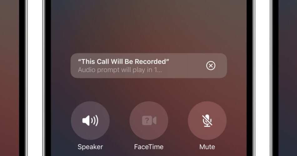 iPhone call recording