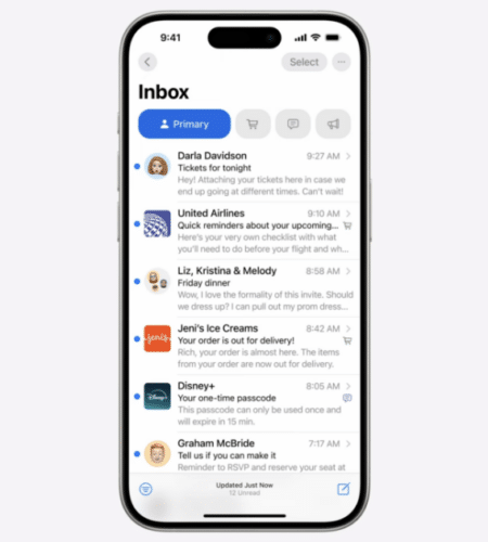 iOS 18.2 beta introduces smart email categorization in the native Mail app