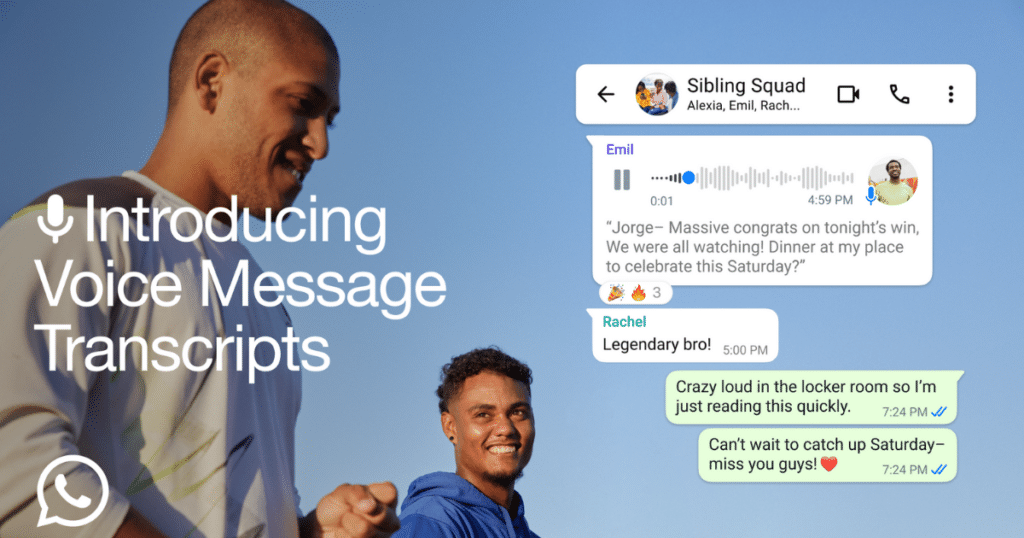 WhatsApp voice memos transcript