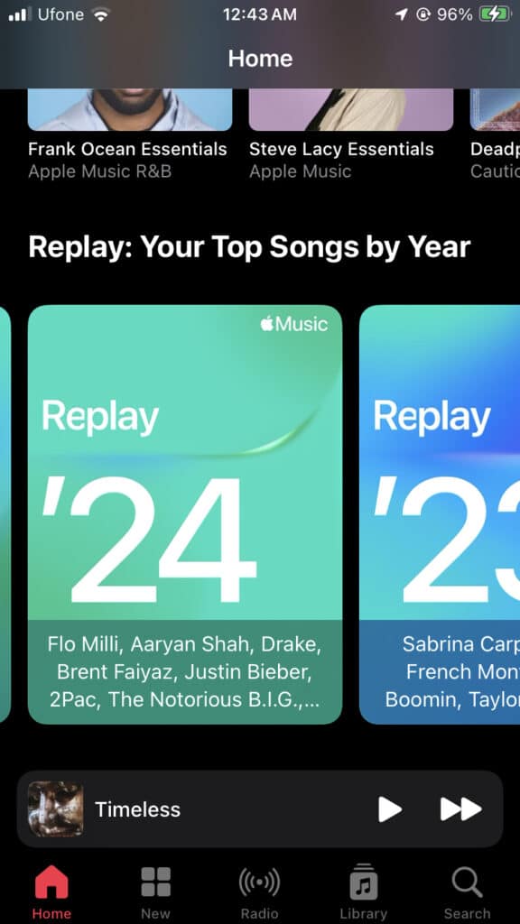 Apple Music Replay 2024